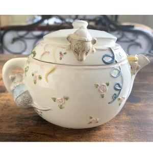 Vintage 1975 TERRAGRAFICS tromp-l’oeil whimsical mouse mini tea pot